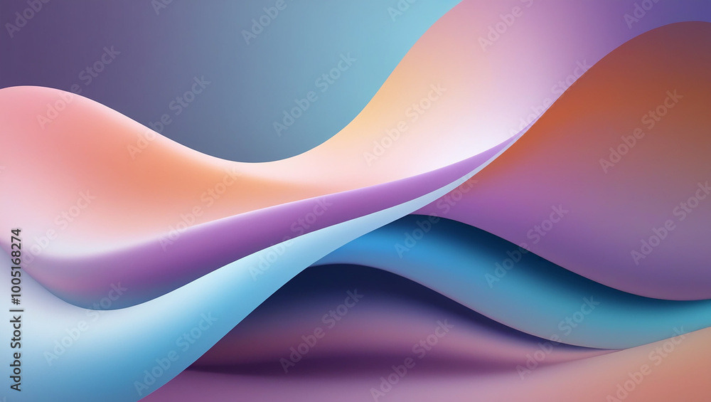 Smooth Abstract Background with Seamless Gradient Transitions in Soft Blues, Purples, and Oranges for a Calming Atmosphere Smooth Abstract Background with Seamless Gradient Transitions in Soft Blues, Purples, and Oranges for a Calming Atmosphere