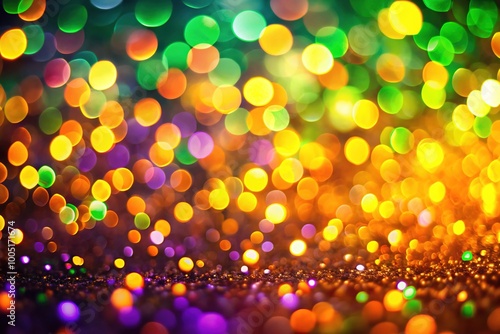 Experience a lively loop of vibrant bokeh dots in orange, yellow, purple, green, and gold, creating a mesmerizing and colorful background to captivate viewers.