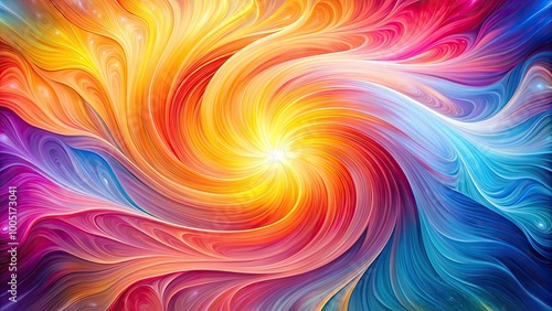 Vibrant, multi-hued abstract background featuring swirling shapes, radiant gradients, and textured patterns in shades of pink, blue, yellow, and orange, evoking energy and creativity.