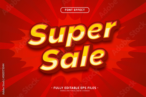 3d super sale banner text effect