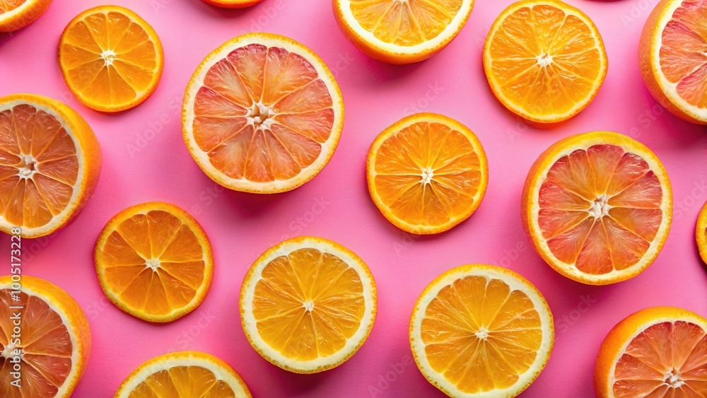 Juicy orange slices pop against a soft pink backdrop, creating a fresh summer fruit aesthetic perfect for design inspiration and vibrant seasonal visuals. Juicy orange slices pop against a soft pink backdrop, creating a fresh summer fruit aesthetic perfect for design inspiration and vibrant seasonal visuals.