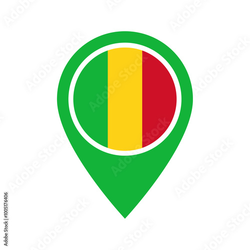 Mali flag location icon Free Download Mali flag location icon - GFXLoad