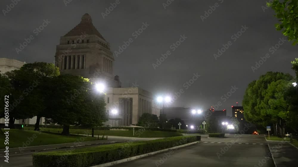 国会議事堂 夜景 2024年 国会議事堂 夜景 2024年