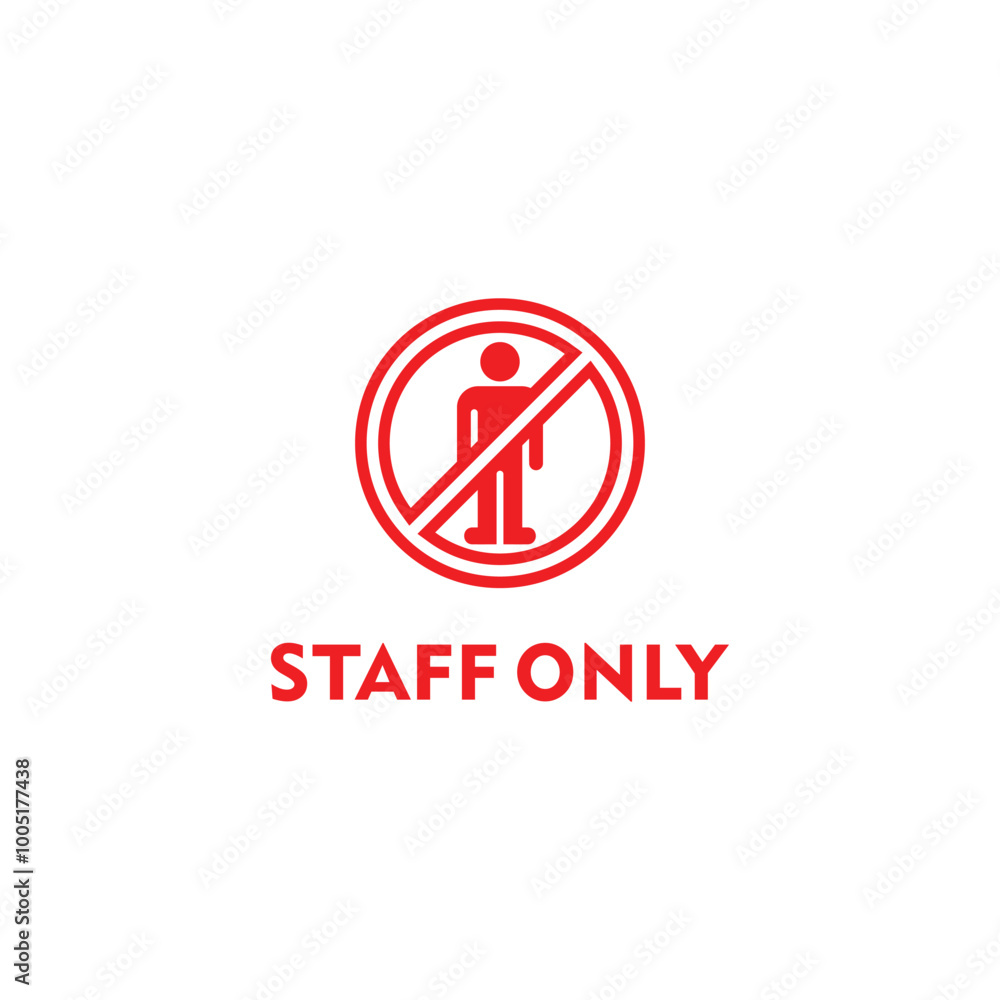 logo design flat staff only icon logo design flat staff only icon