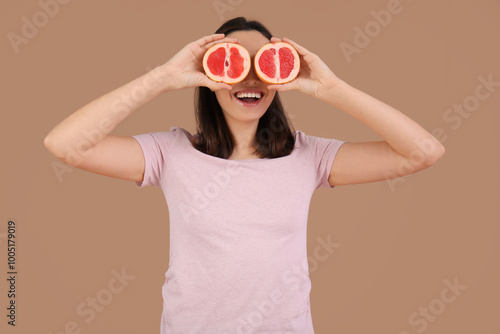 Beautiful young woman with ...