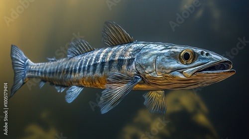 Close-Up of a Fish Swimming Underwater photo