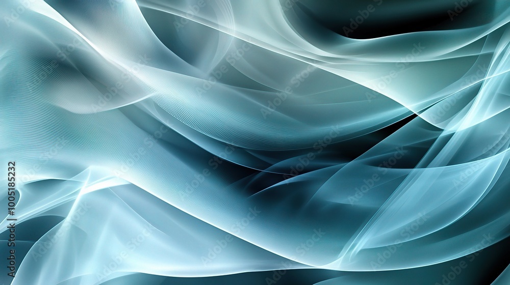 Smooth Abstract Flowing Waves with Blue Tones Smooth Abstract Flowing Waves with Blue Tones