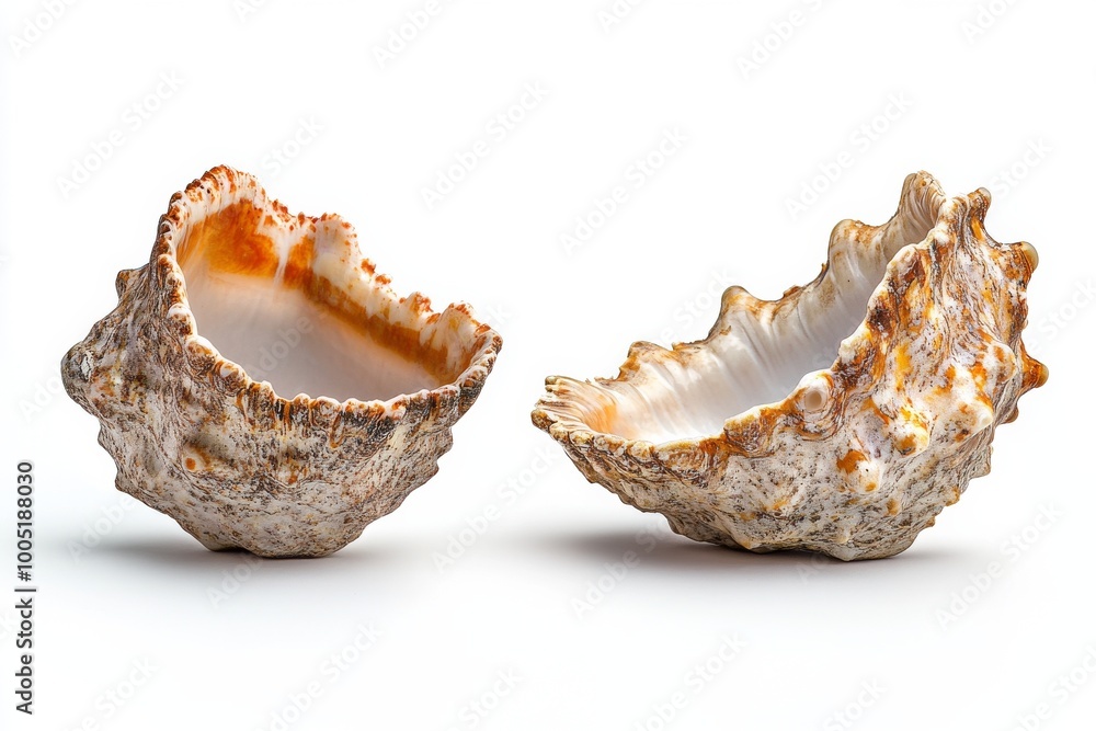 the beside view Barnacles, left side view, white copy space on right, Isolated on White Background the beside view Barnacles, left side view, white copy space on right, Isolated on White Background