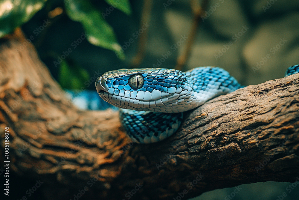 Blue viper snake Blue viper snake