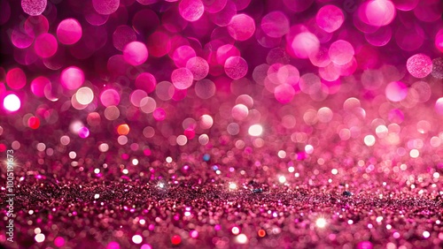 Vibrant pink glitter background with dense, shiny particles scattered evenly, creating a festive, celebratory atmosphere perfect for parties, birthdays, or joyful announcements.