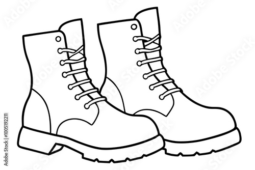 
Soldier Army Combat Boots Silhouette Vector, Combat Boot Silhouette

