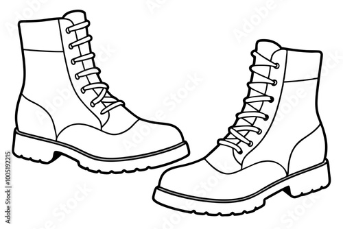 
Soldier Army Combat Boots Silhouette Vector, Combat Boot Silhouette

