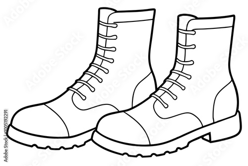 
Soldier Army Combat Boots Silhouette Vector, Combat Boot Silhouette

