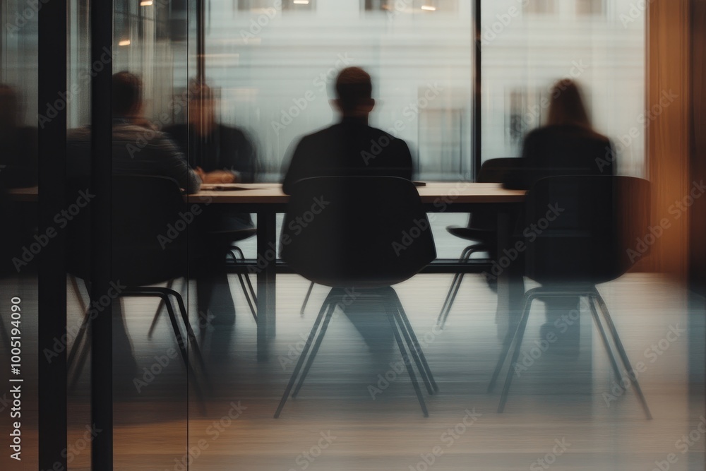 Fototapeta premium People in Motion During a Professional Meeting