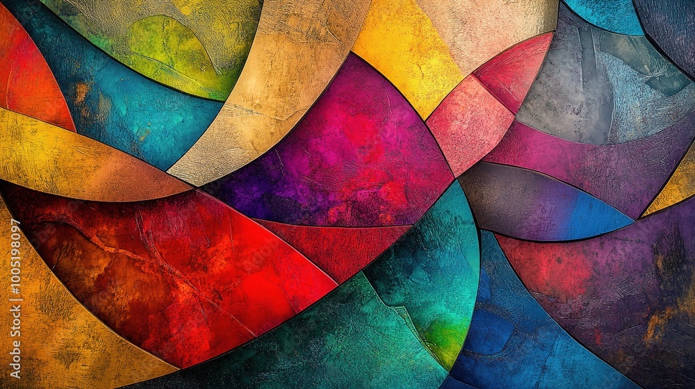 Fototapeta premium Vibrant Abstract Waves in Vivid Colors