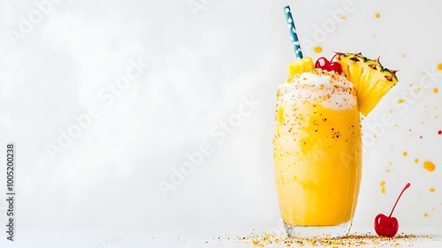 Exotic Tropical Drink with Copy Space
