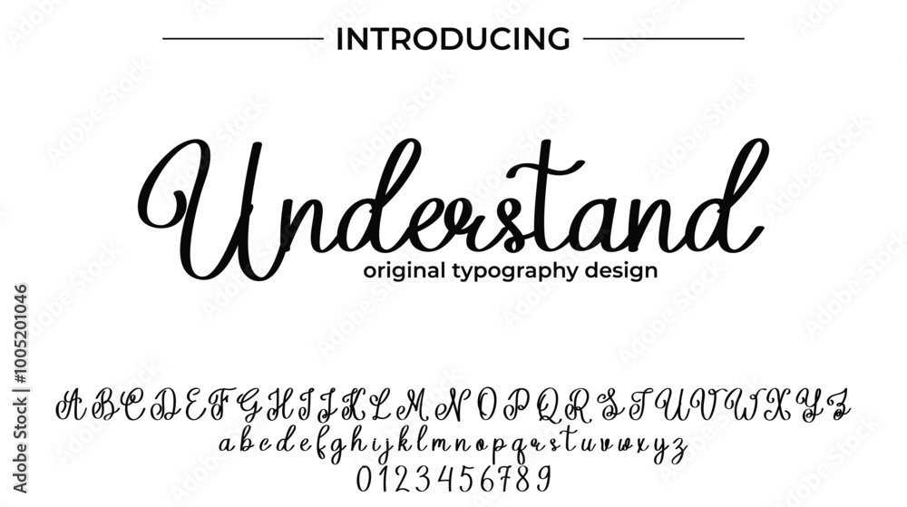Understand Font Stylish brush painted an uppercase vector letters, alphabet, typeface Understand Font Stylish brush painted an uppercase vector letters, alphabet, typeface