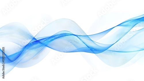 A blue wave with a lot of sparkles. The wave is very long and it looks like it is moving
