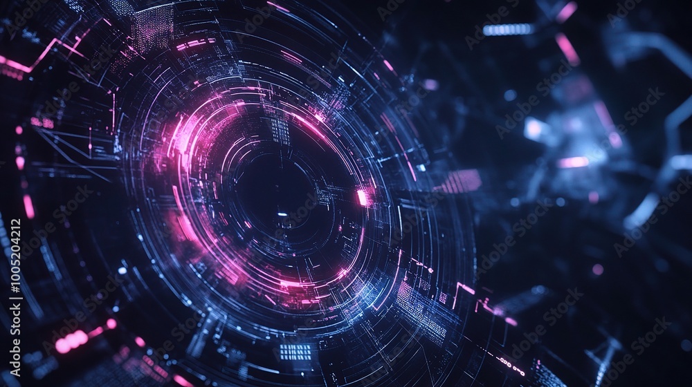 Abstract Digital Art with Pink and Blue Colors Abstract Digital Art with Pink and Blue Colors