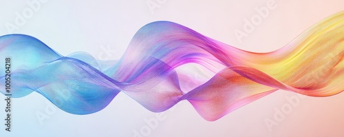 Colorful abstract wave pattern with gradient hues