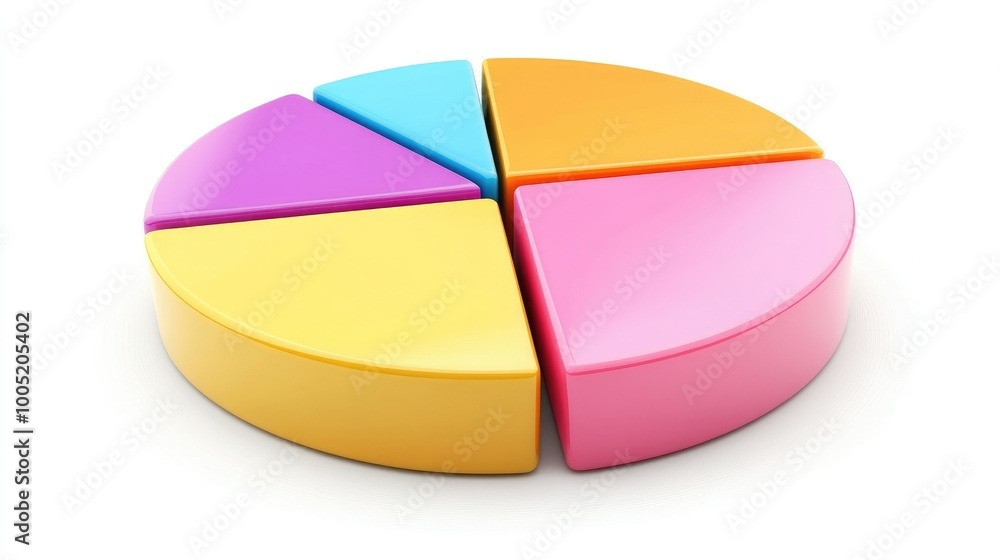 Obraz premium Colorful Pie Chart for Data Visualization