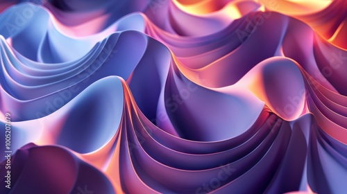 Abstract Purple and Orange Wavy Texture