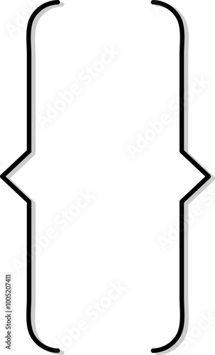 Simple bracket icon. Symbol of bracket icons for infographics, websites, web design.