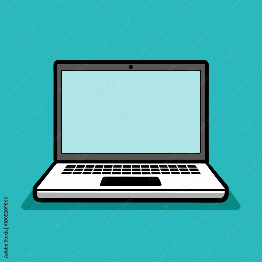 Computer laptop with blank empty screen for copy space text on working desk table or workplace vector illustration flat cartoon, pc with empty display work place office modern design Computer laptop with blank empty screen for copy space text on working desk table or workplace vector illustration flat cartoon, pc with empty display work place office modern design