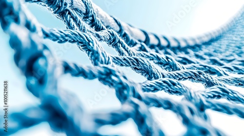 Close-Up of Tennis Court Net with Detailed Textures, Empty Court in Background