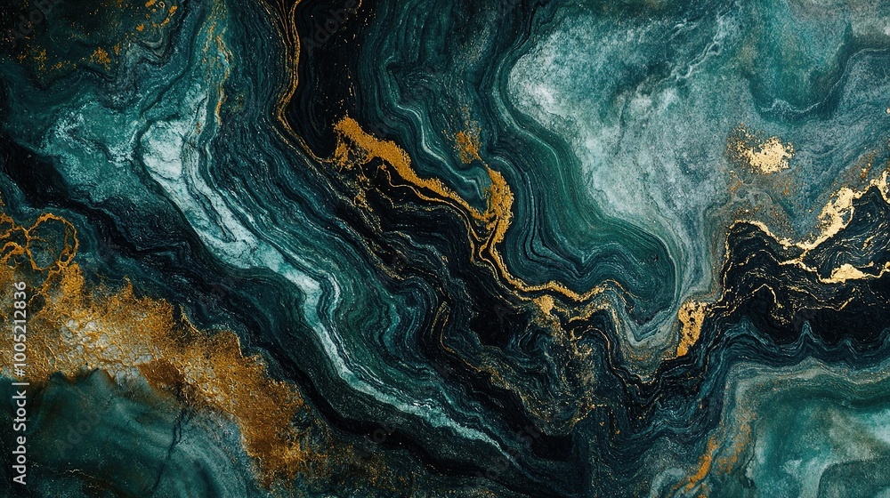 Elegant Green and Gold Abstract Marble Background Elegant Green and Gold Abstract Marble Background