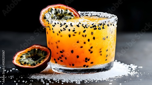 Exotic Tropical Drink with Copy Space