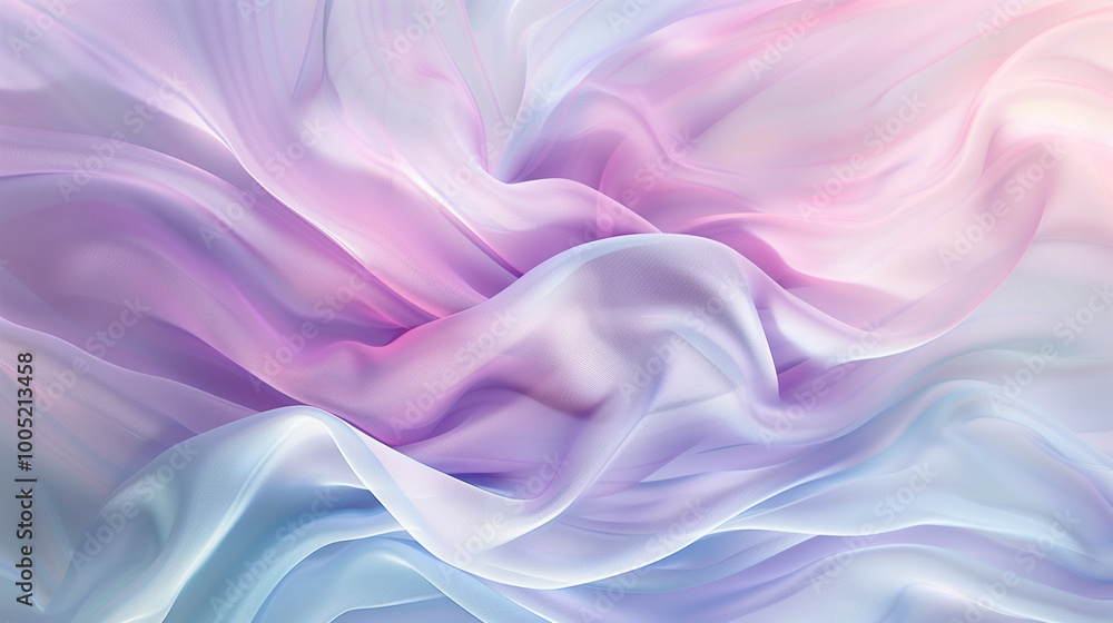 Fototapeta premium Soft pastel fabric folds with a flowing, ethereal texture