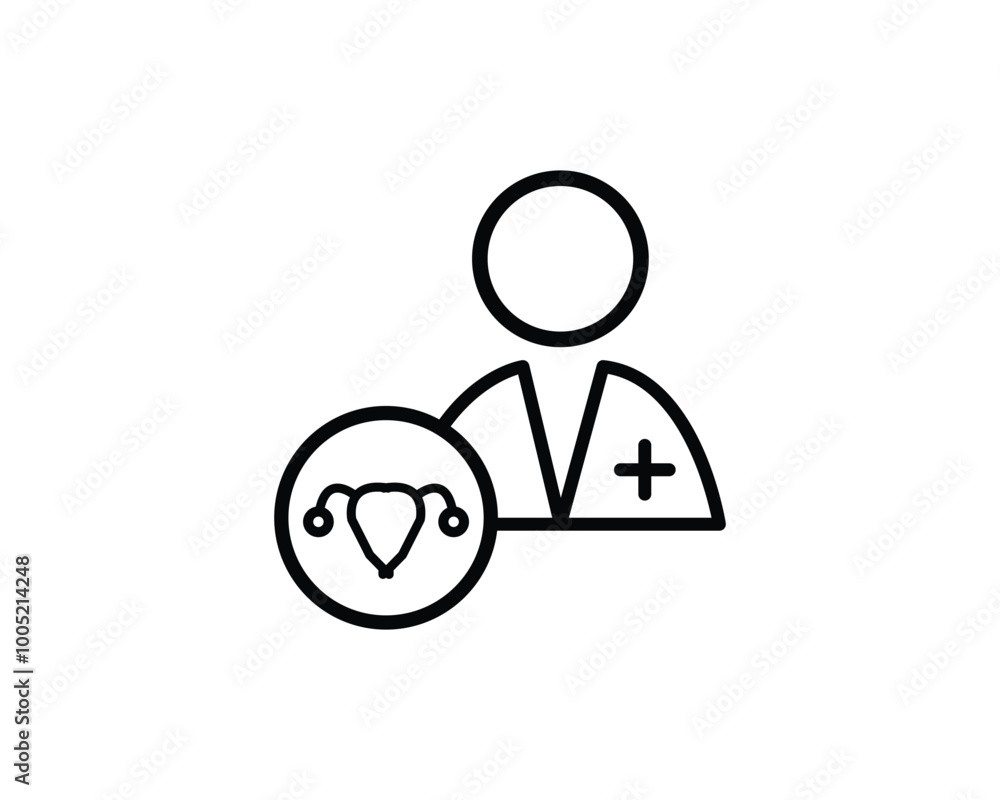 Gynecologist icon vector symbol design illustration Gynecologist icon vector symbol design illustration