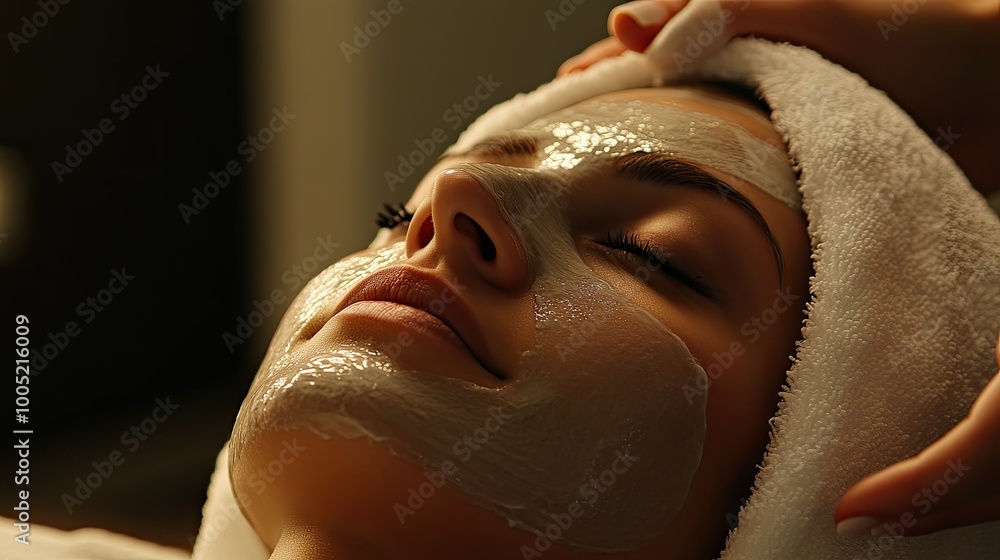 Relaxing Facial Treatment Session with Client Relaxing Facial Treatment Session with Client