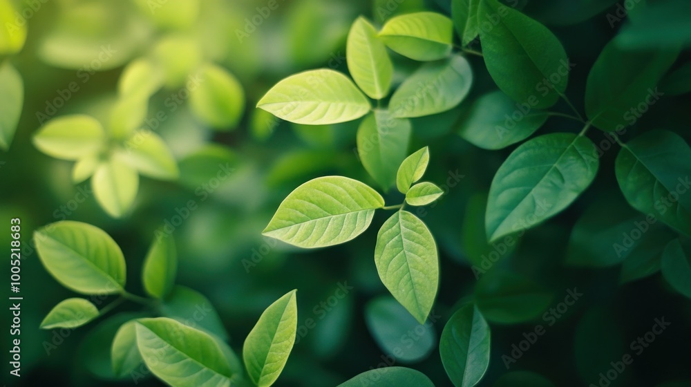 Vibrant Green Leaves in Sunlight Vibrant Green Leaves in Sunlight