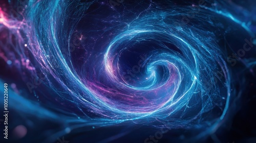 Abstract Blue and Pink Swirling Light Vortex Background, Digital Art, Futuristic, Technology, Neon, Glow, Energy, Cosmic, Nebula
