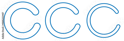 Copyright icon vector isolated on white background. copyright symbols