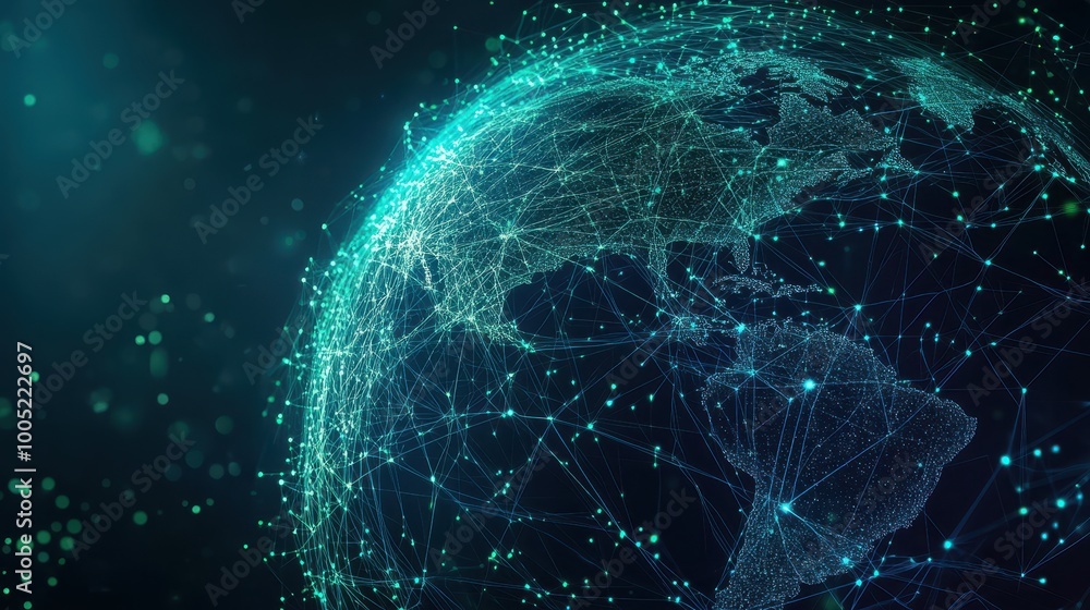 Abstract Globe with Network Connections - Global Connectivity and Technology Concept. Abstract Globe with Network Connections - Global Connectivity and Technology Concept.