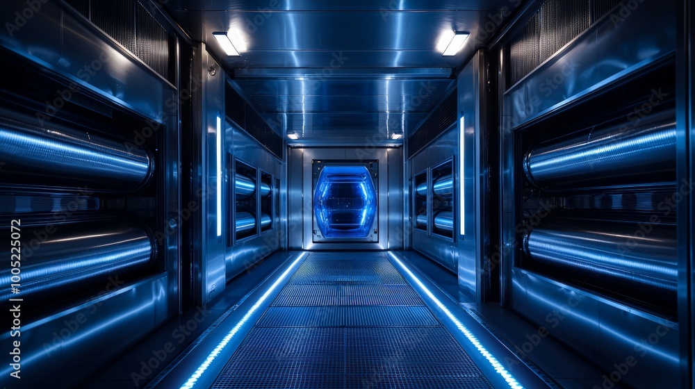 Naklejka premium Thermal Energy Storage with Turbine Integration