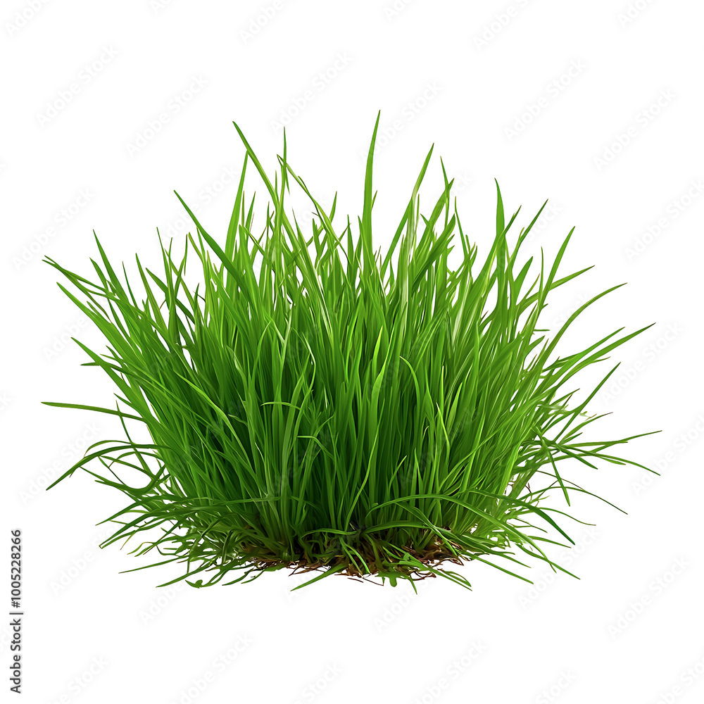 Obraz premium Green grass isolated on white
