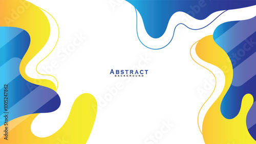 abstract background with orange and blue wavy shapes. used as a design template, presentation, banner, etc., vector illustration