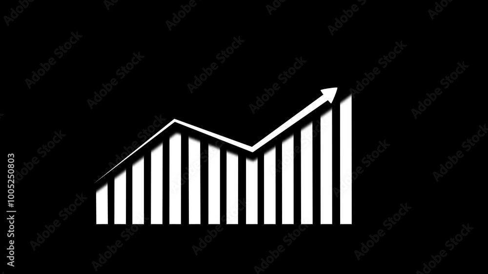 Business growth infographic animation, business graph, analytical data, background black colour. Business growth infographic animation, business graph, analytical data, background black colour.