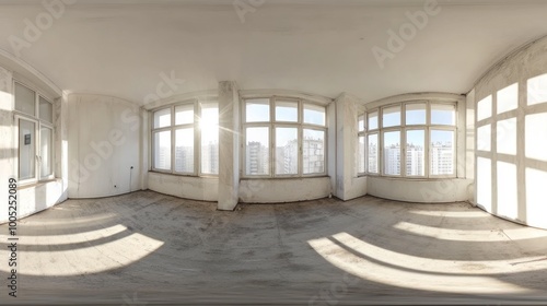 Wallpaper Mural Empty Room with Sunlight Streaming Through Windows Torontodigital.ca