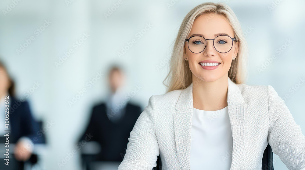 A joyful senior businesswoman with a disability actively participates in an inclusive teambuilding workshop with colleagues. A joyful senior businesswoman with a disability actively participates in an inclusive teambuilding workshop with colleagues.
