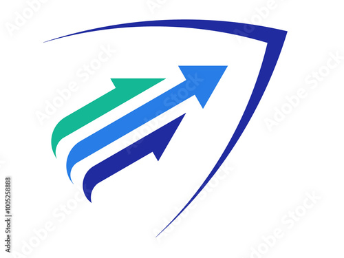 Free Download shield logo and three up arrows.Wing Logo Vector Icon Template Illustration - GFXLoad