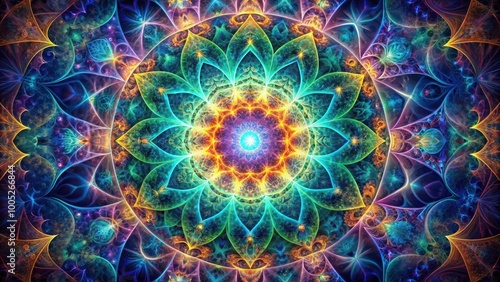 Abstract fractal mandala design for relaxation, fractal, abstract, background, design, mandala, geometric, pattern