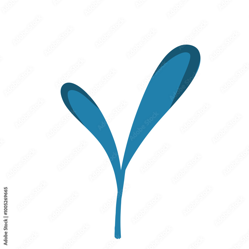 Aesthetic blue leaves illustration Aesthetic blue leaves illustration