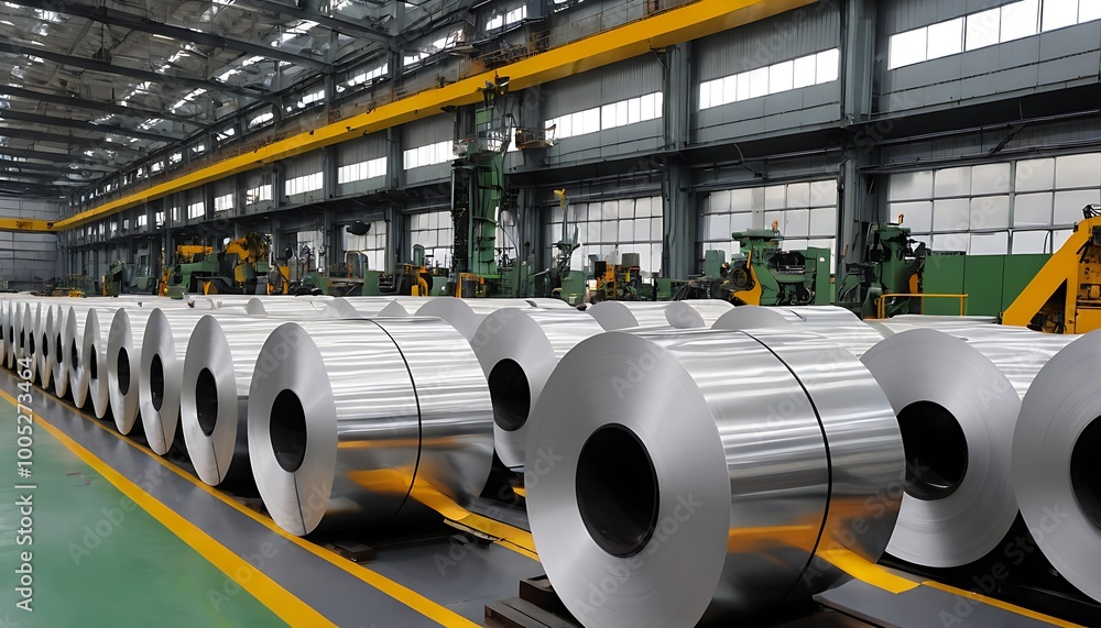 AI Visuals of Aluminum Steel in Industrial Settings AI Visuals of Aluminum Steel in Industrial Settings