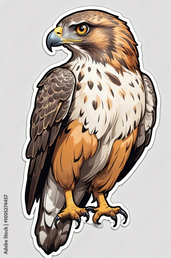 Naklejka premium Eagle standing full body