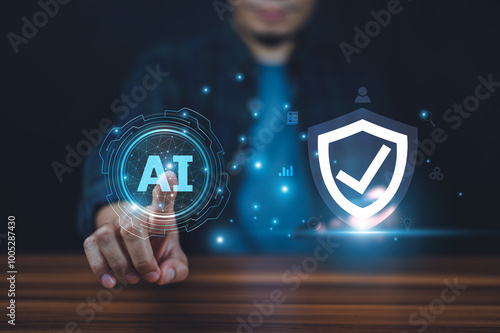 Obraz na płótnie As a savvy businessman, embracing AI in cybersecurity enables me to proactively defend my company against emerging threats and vulnerabilities. w salonie
